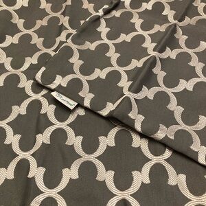 CaliTime Quatrefoil Trellis Pillow Covers Set of 2 Gray & Silver 18”